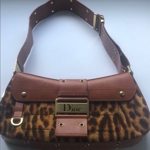 Dior leopard pony hair bag